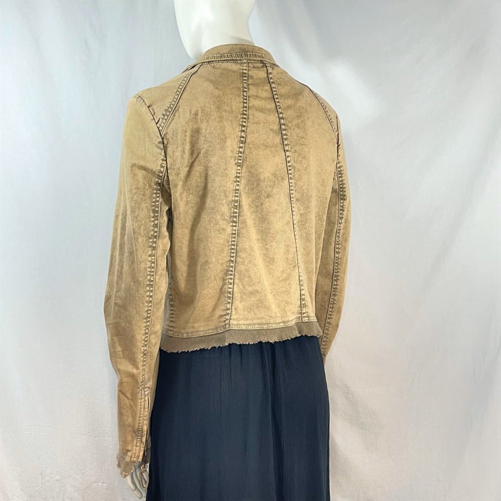 Draped Front Twill Moto Jacket | Free People - Picture 5 of 8